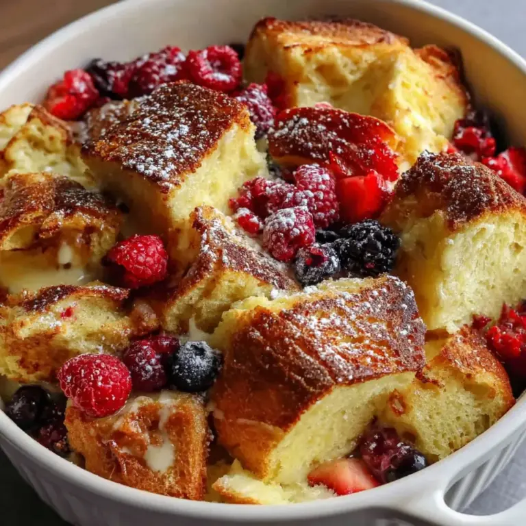Delicious Overnight French Toast Casserole with Berries