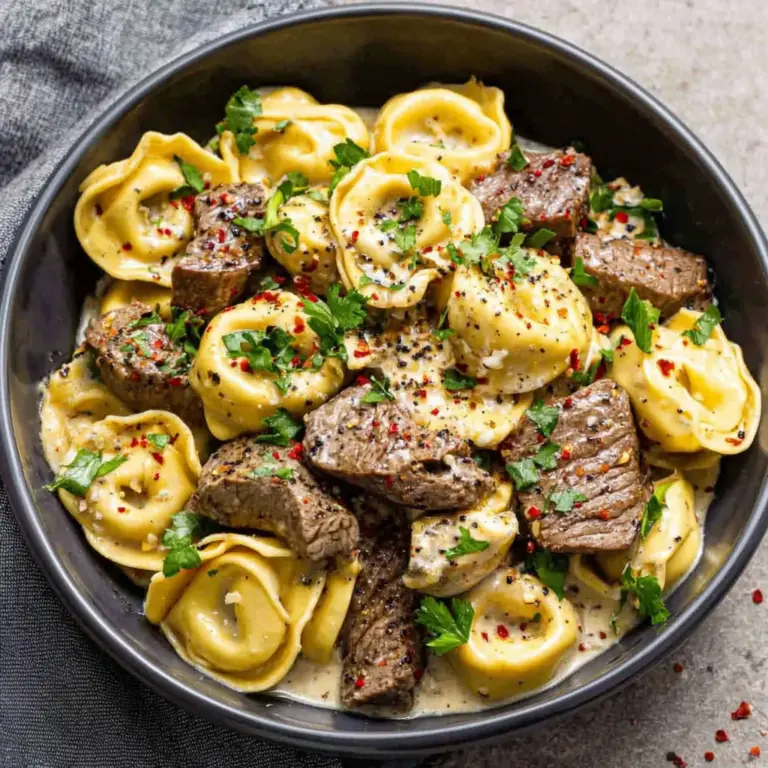 Cracked Garlic Steak Tortellini: A One-Pan Wonder