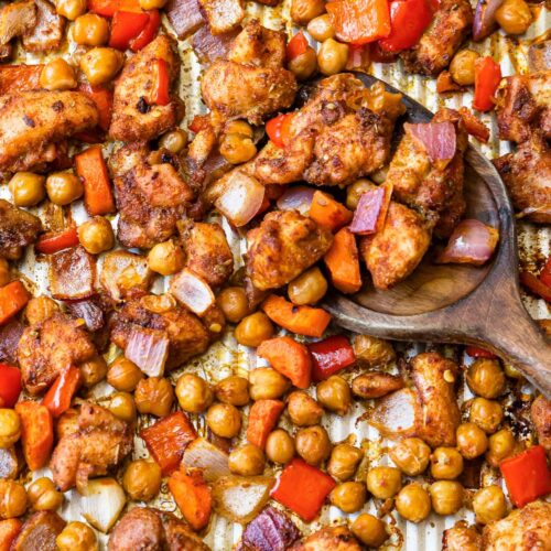 Delicious Chicken Shawarma Sheet Pan Dinner