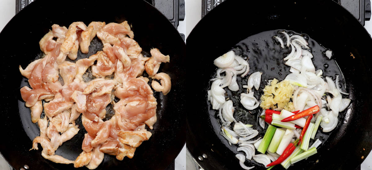 Deliciously Spicy Drunken Noodles (Pad Kee Mao) preparation