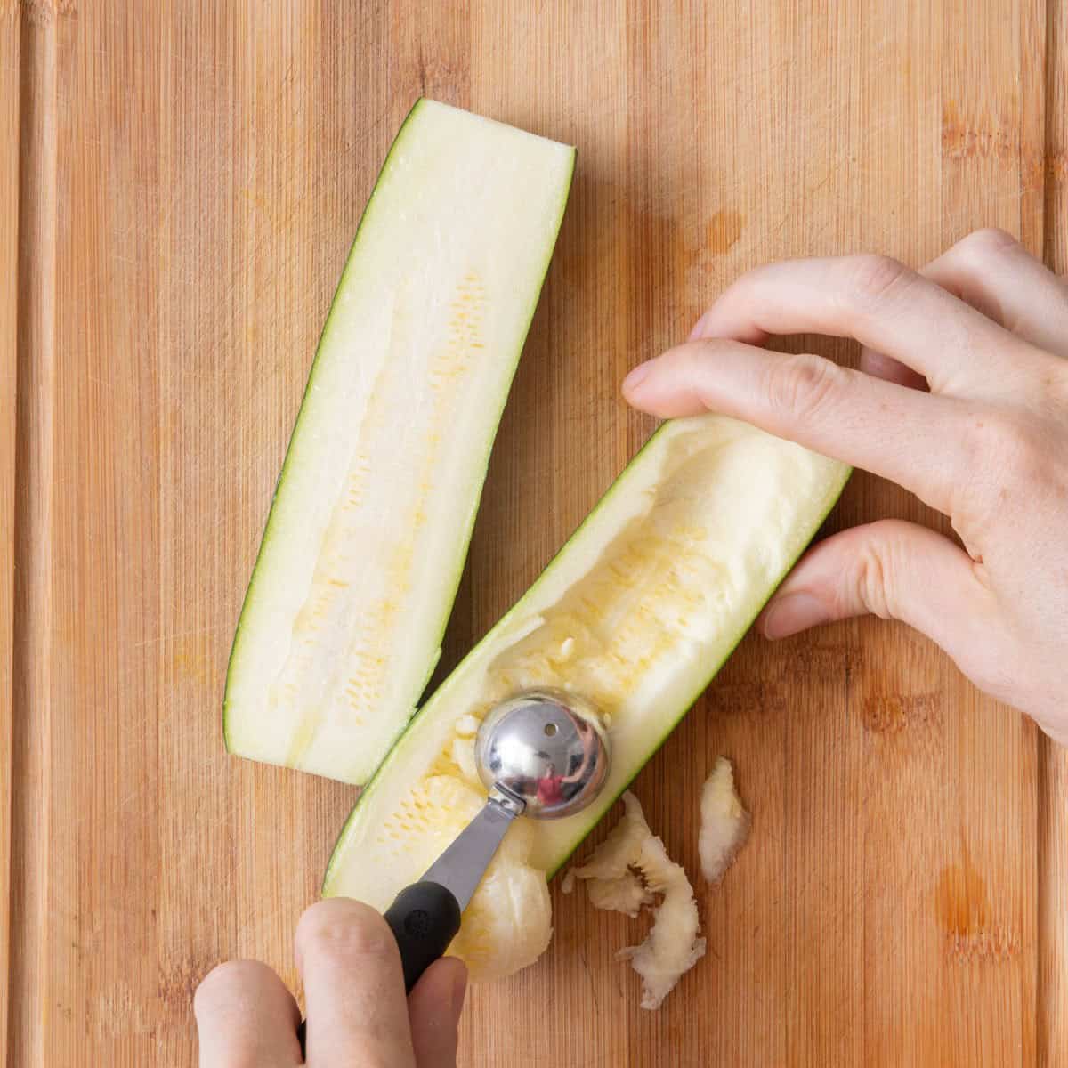 Chicken Stuffed Zucchini Boats Recipe preparation