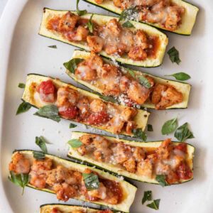 Chicken Stuffed Zucchini Boats Recipe