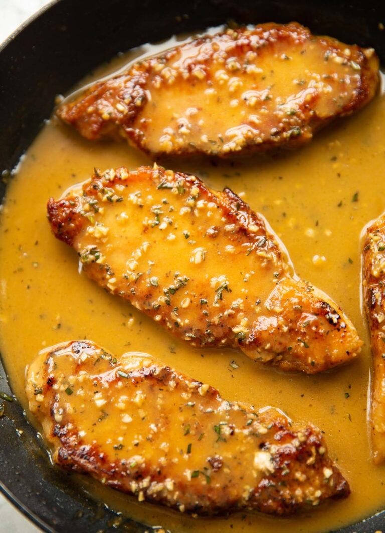 Rosemary Garlic Butter Pork Chops