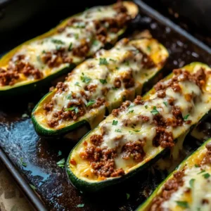 Easy Ground Beef Zucchini Boats (Healthy and Delicious)