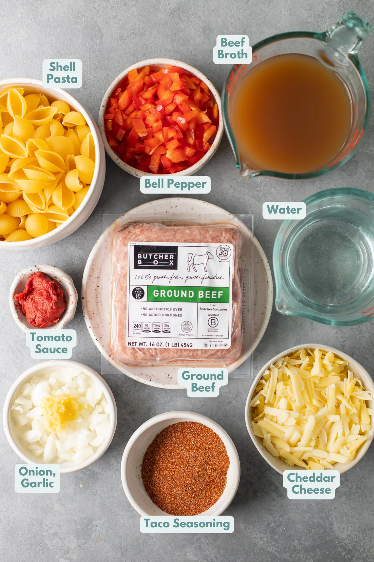 Cheesy Taco Pasta: A Quick and Easy One-Pan Delight ingredients