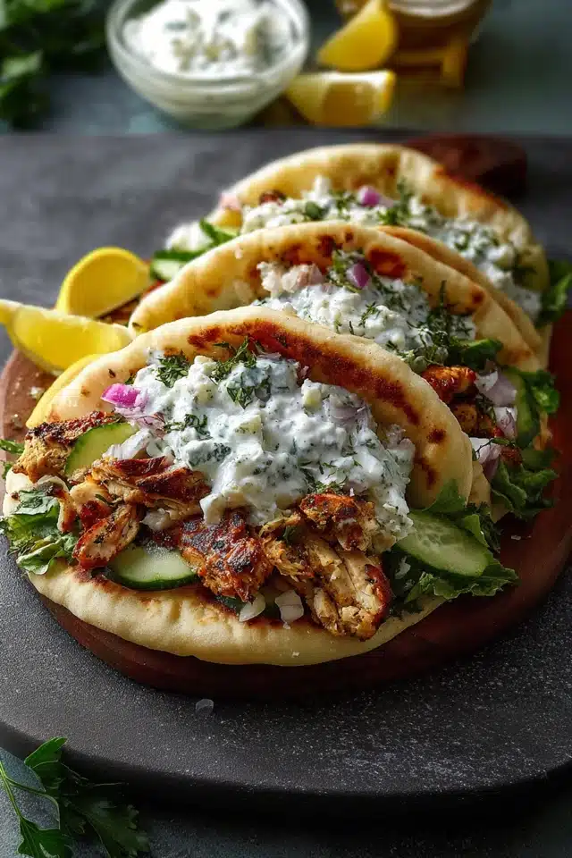 Mediterranean Chicken Gyros: A Flavorful Escape