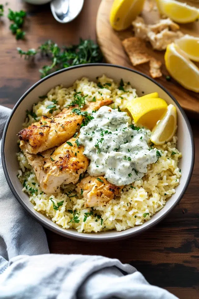 Dump-and-Bake Chicken Tzatziki Casserole