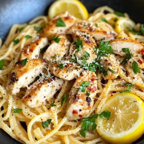 15-Minute Lemon Garlic Chicken Pasta