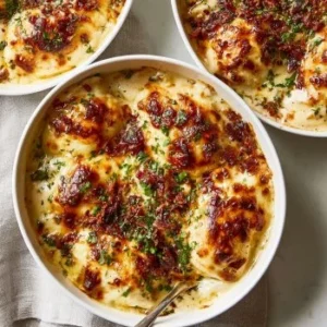 Creamy Garlic Bacon Chicken Bake: A Quick and Indulgent Family Meal
