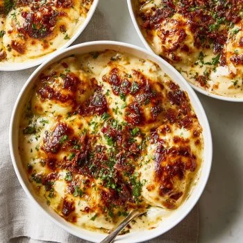Creamy Garlic Bacon Chicken Bake: A Quick and Indulgent Family Meal