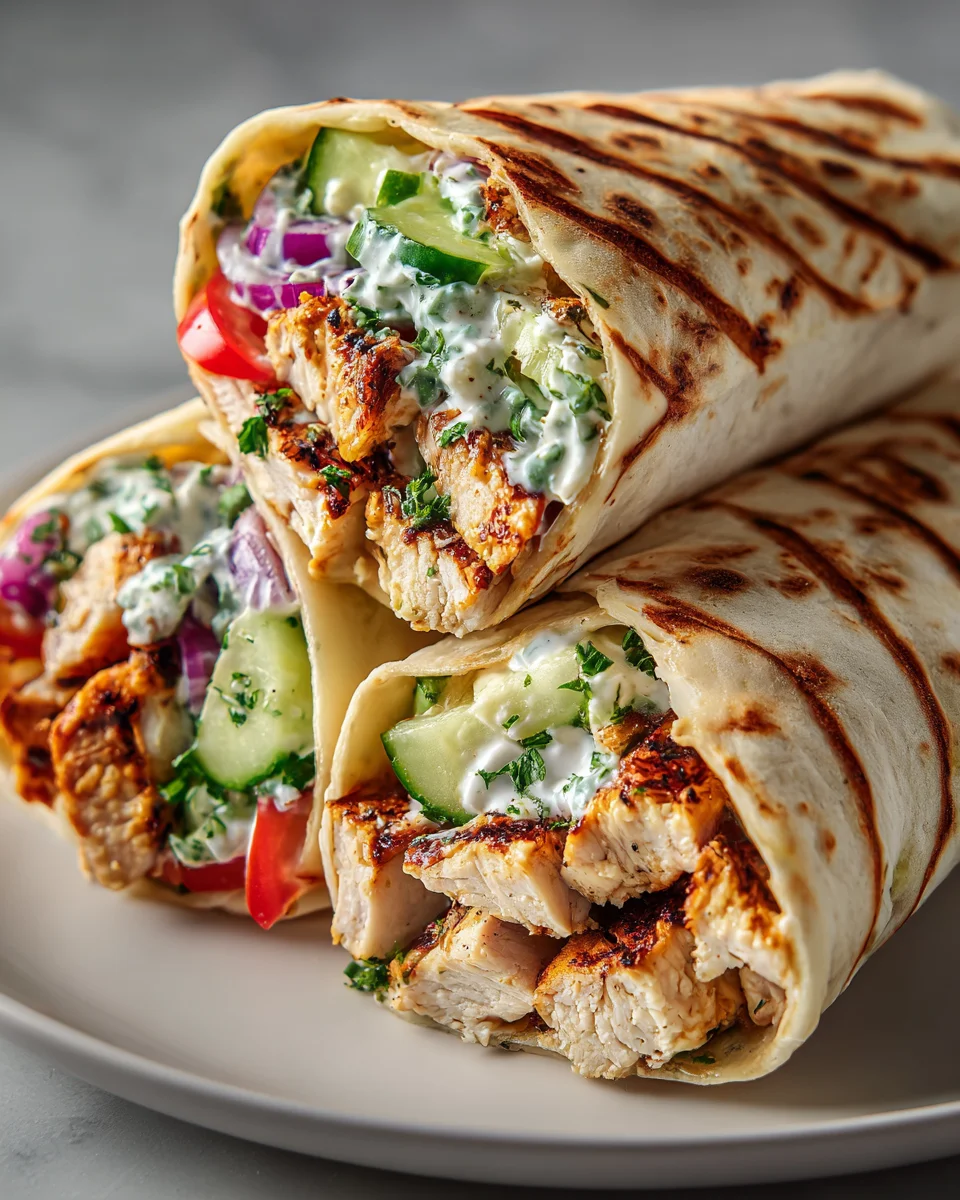 Greek Chicken Wraps: A Mediterranean Delight