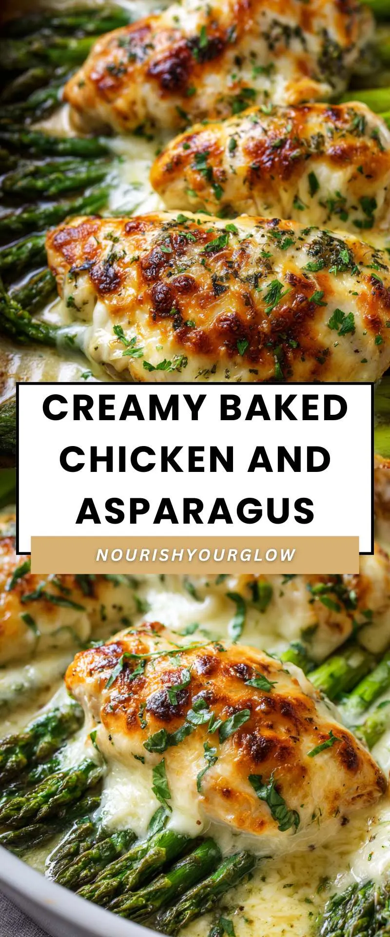 Creamy Baked Chicken and Asparagus