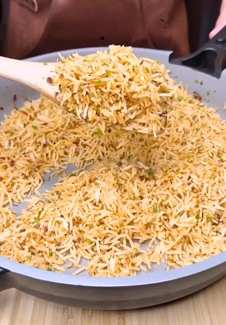 High Protein Creamy Cajun Chicken with Garlic Rice preparation
