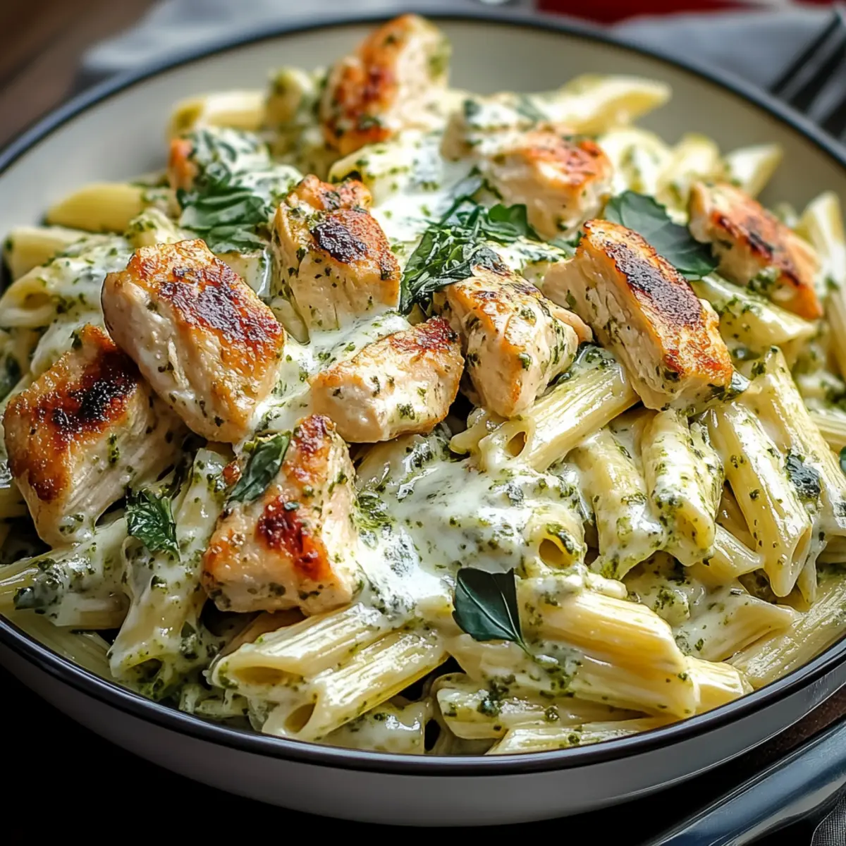 Indulgent Creamy Pesto Chicken Pasta: A Cozy Dinner Delight