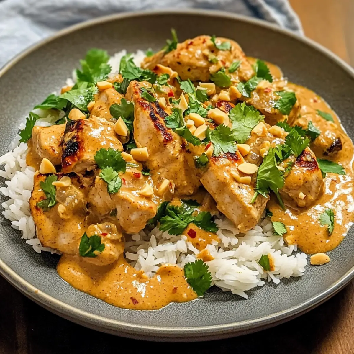 Unwiderstehliches Thai-Erdnuss-Hühnchen in 30 Minuten