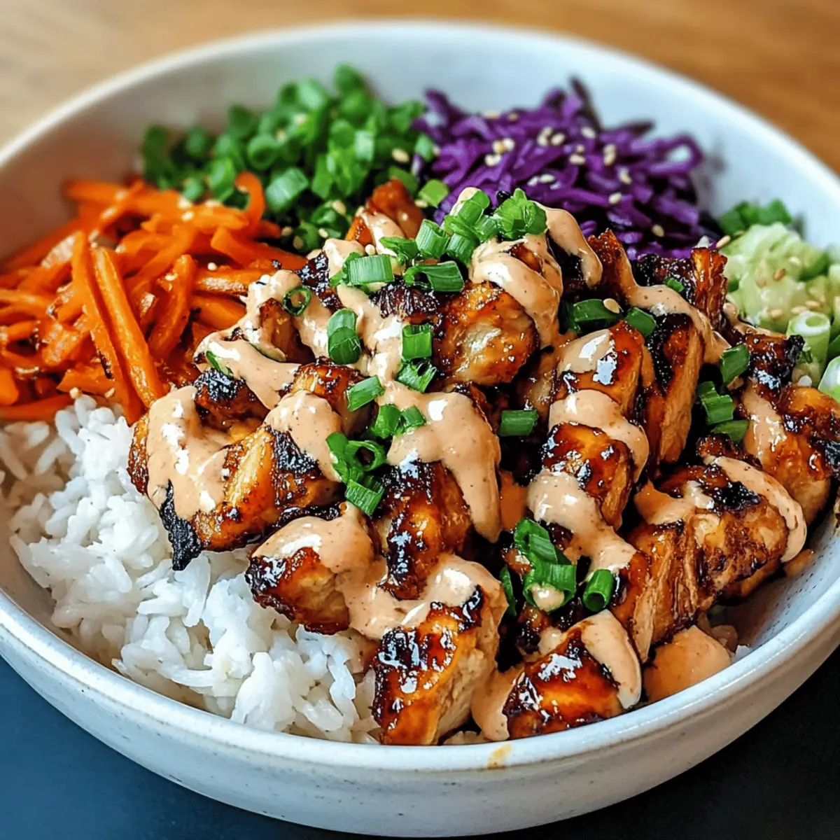Korean BBQ Chicken Bowls with Gochujang Cream Sauce Made Easy preparation