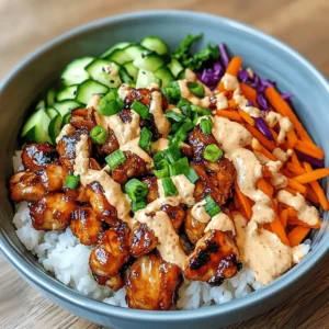 Korean BBQ Chicken Bowls with Gochujang Cream Sauce Made Easy