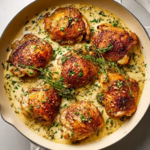 Creamy Garlic Chicken Thighs (Restaurant-Style, 30 Minutes)