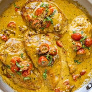 Elevate Your Dinner with Creamy Pesto Chicken