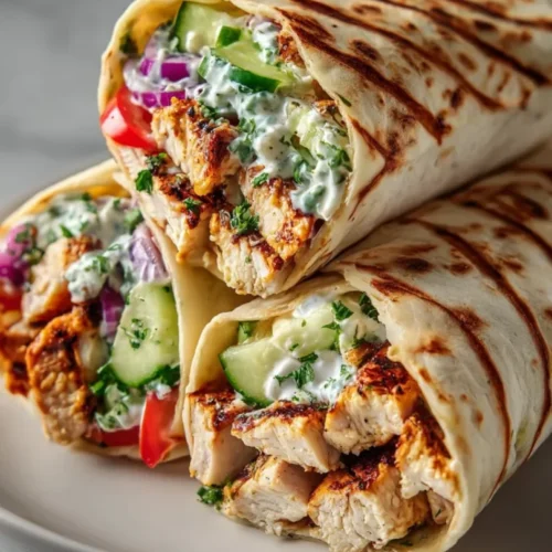 Delicious Greek Chicken Wraps
