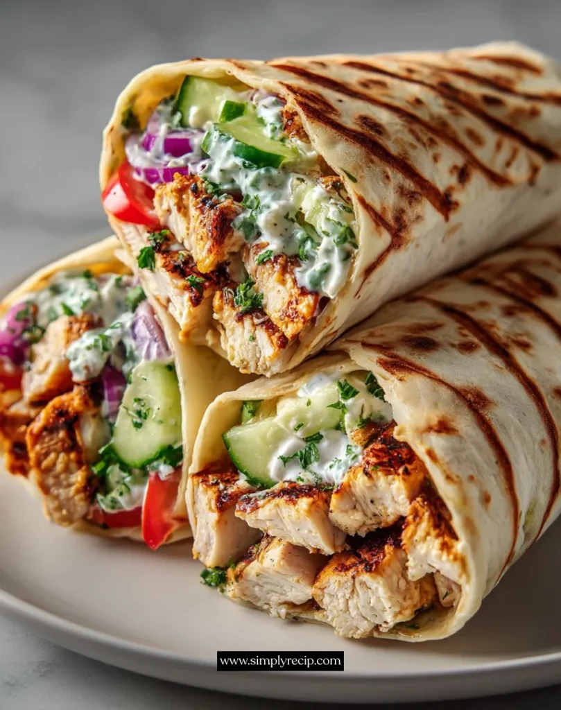 Delicious Greek Chicken Wraps
