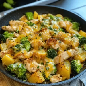 Easy Chicken and Potato Skillet with Broccoli