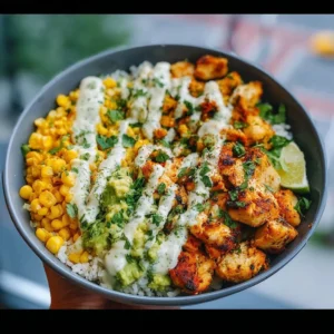 Healthy Street Corn Chicken Bowl: A Vibrant Dinner Option