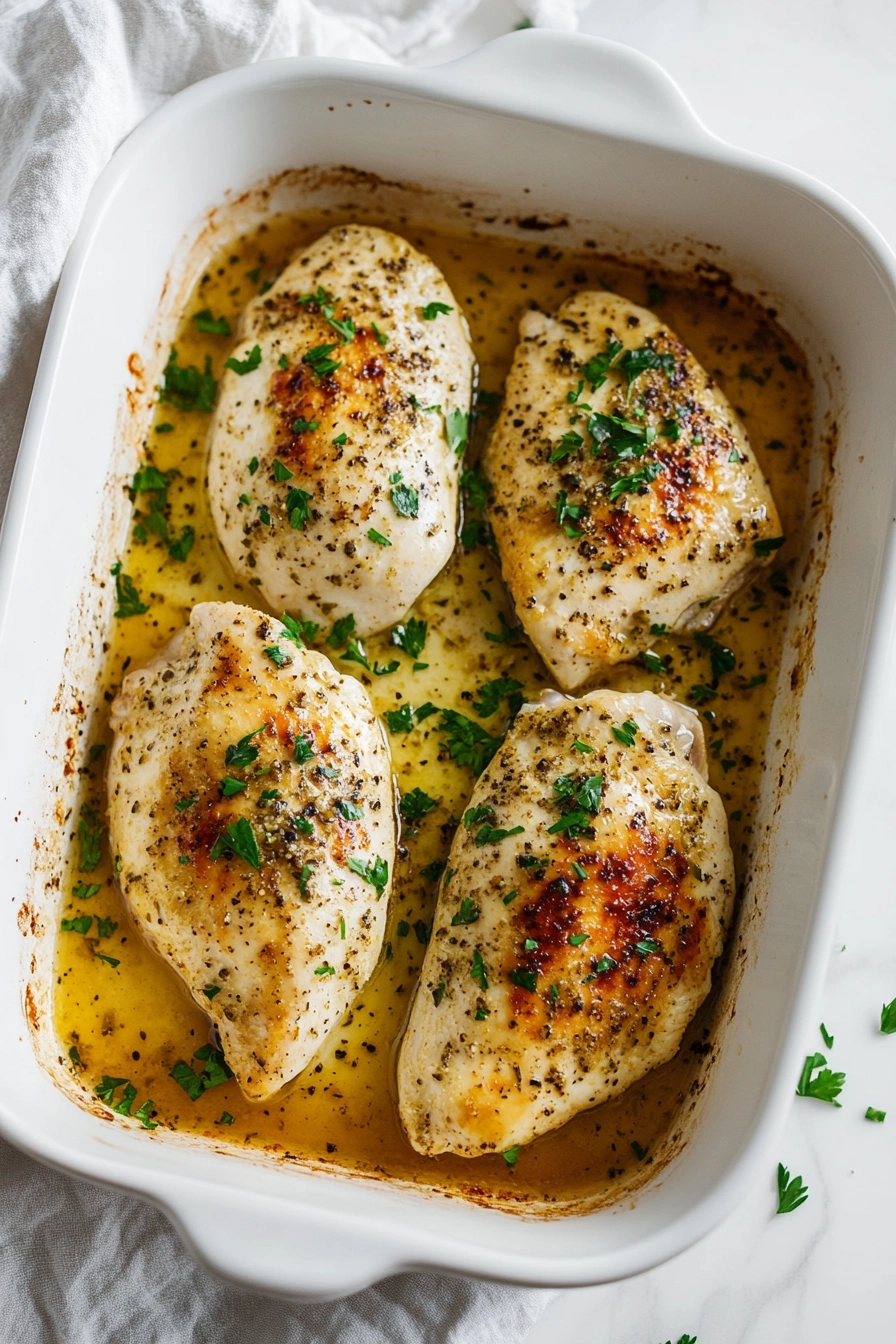 Garlic Butter Baked Chicken Recipe preparation