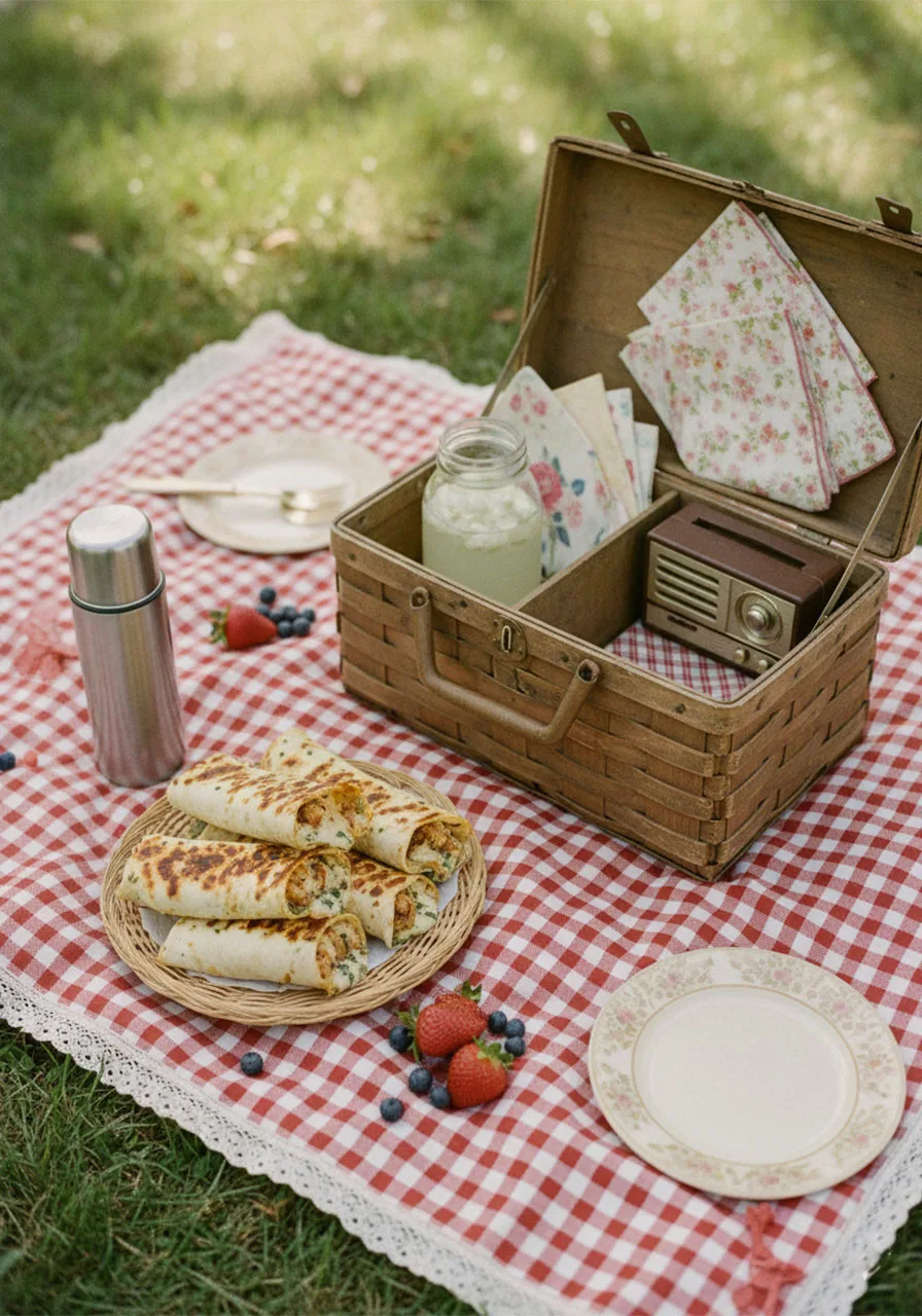 Cheesy Garlic Chicken Wraps preparation